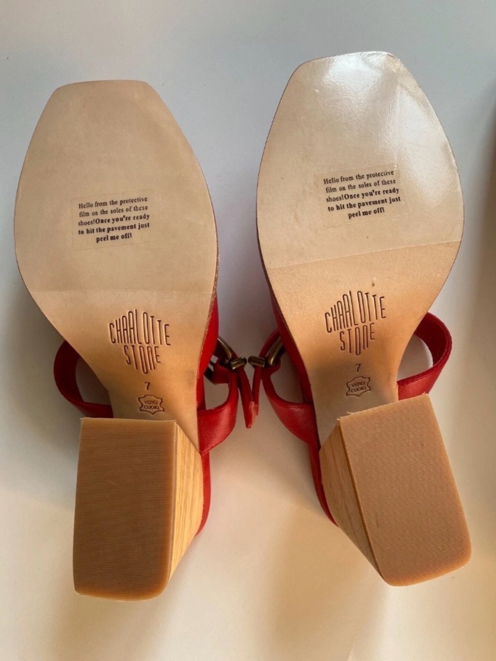 Charlotte Stone, Size 7, Lyra Shoe in Flame Red Color, New with Box - Picture 4 of 10